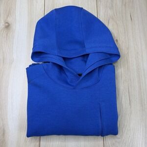 VRST Performance Hoodie Sweater Mens Small Blue Thick Knit Zip Pockets